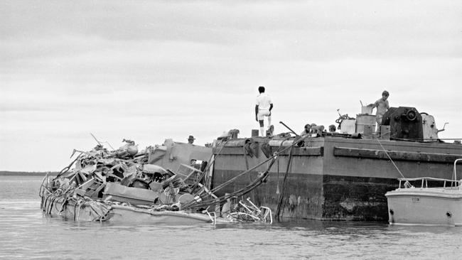 The wreckage of the HMAS Arrow.