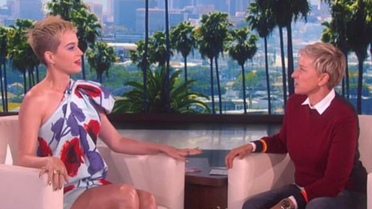 Ellen DeGeneres and Katy Perry on The Ellen Show. Picture: YouTube