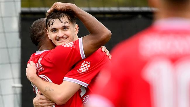 Ciaran Bramwell was Melbourne Knights’ leading goalscorer last year. Picture: Josh Chadwick