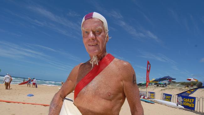 Anthony ‘Tony’ Wetherell at the Queensland Masters Surf Lifesaving Titles at Kawana Waters Surf Club in 2007. Picture: Warren Lynam