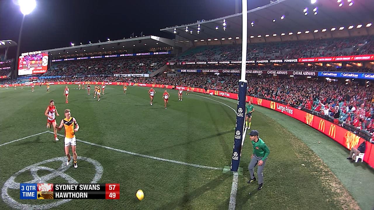 The Swans let through a stunning goal at three quarter-time.
