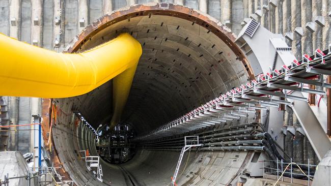 North East Link Watsonia site , Inside the northbound (Watsonia-bound) NEL tunnelPicture: NEL