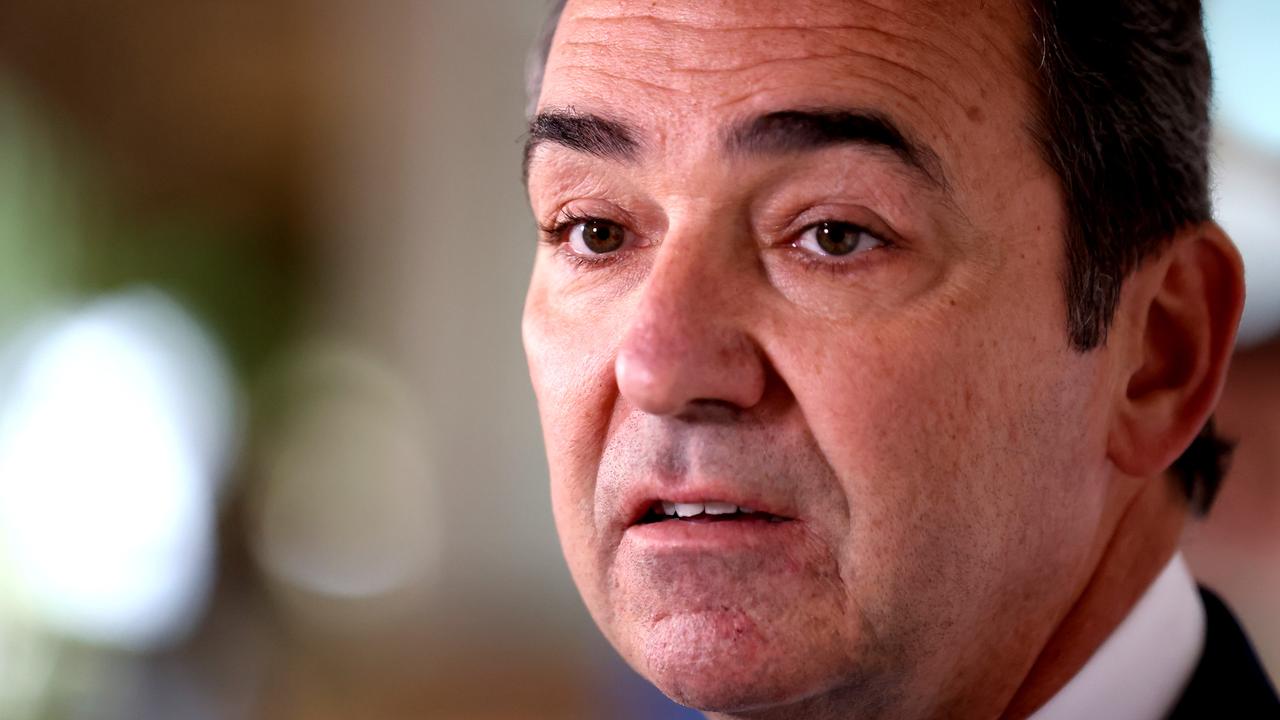 South Australian Premier Steven Marshall said inbound international flights to Adelaide have been suspended for the week. Picture: NCA NewsWire / Kelly Barnes