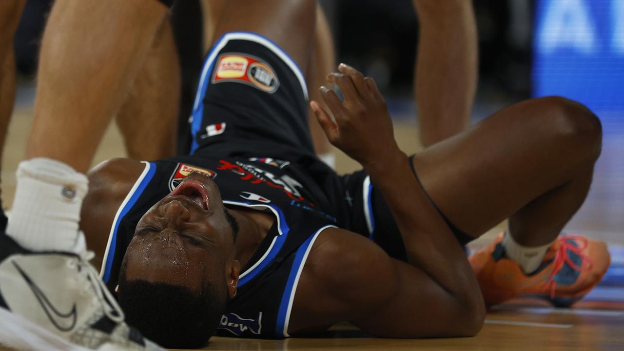 The star import was left writhing in pain. Picture: Getty Images