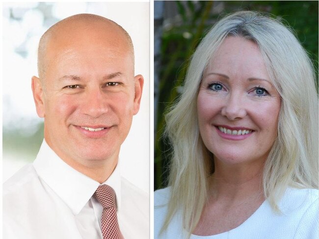 Chatsworth MP Steve Minnikin and Labor candidate Lisa O'Donnell. Picture: File