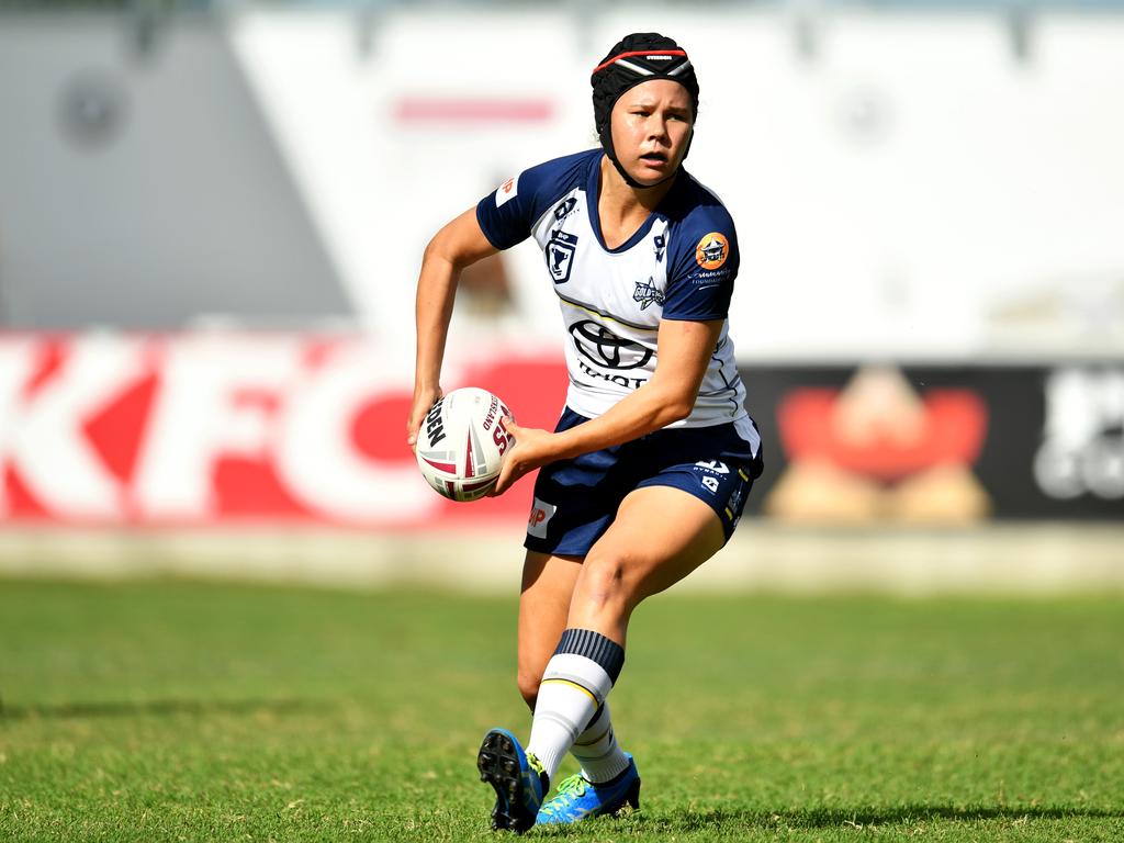Tahlulah Tillett for Gold Stars vs Brisbane Tigers at Jack Manski Oval, Townsville. Picture: Alix Sweeney
