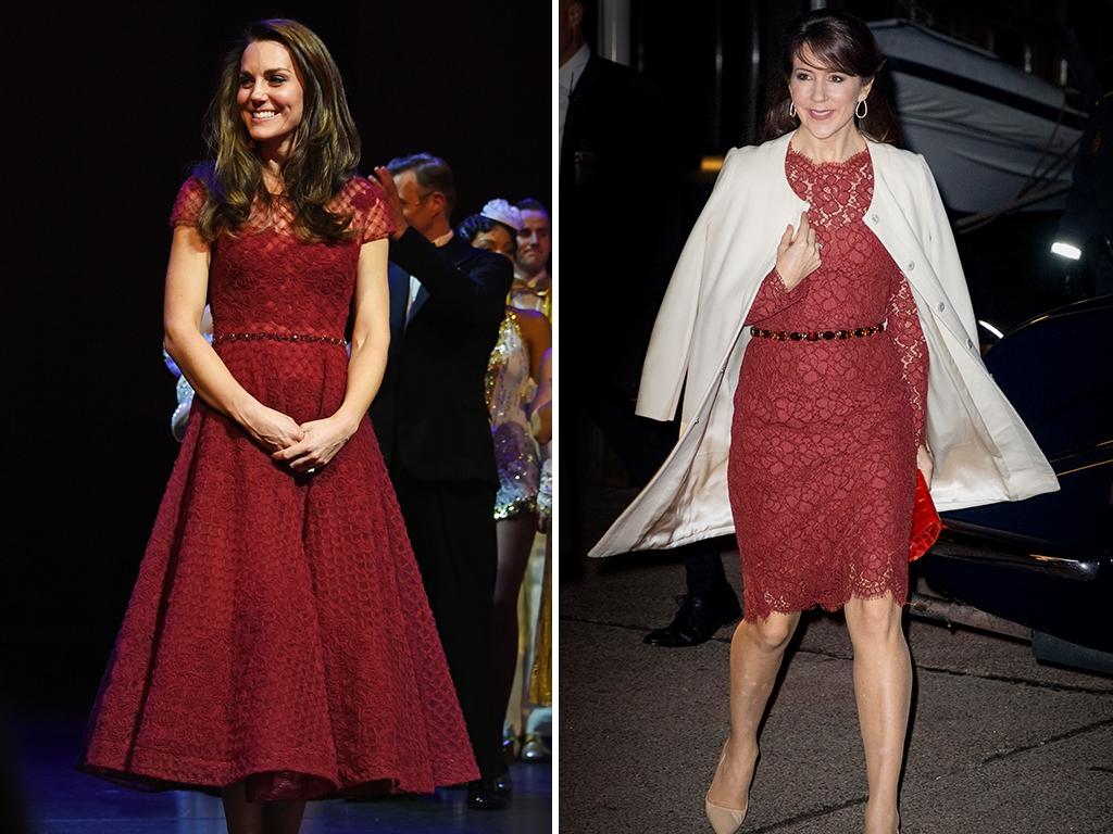 Catherine, Duchess of Cambridge, at the Theatre Royal Drury Lane on April 4, 2017 in London, England. Picture: Getty ... Crown Princess Mary arrives at the Nordatlantens Brygge on January 25, 2017 in Copenhagen, Denmark. Picture: Getty