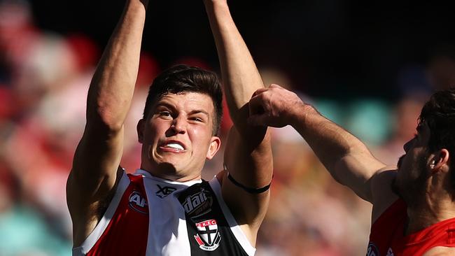 Rowan Marshall rose to prominence this year playing as a sole ruckman for St Kilda.