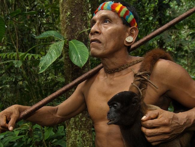 The lives of the Huaorani people in the Ecuadorean Amazon jungle. Picture: Pete Oxford /mediadrumworld.com/australscope