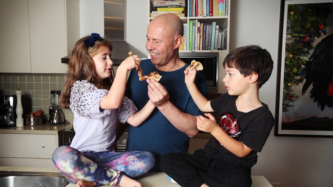 Treasurer, Josh Frydenberg with his family. Rebecca Michael.