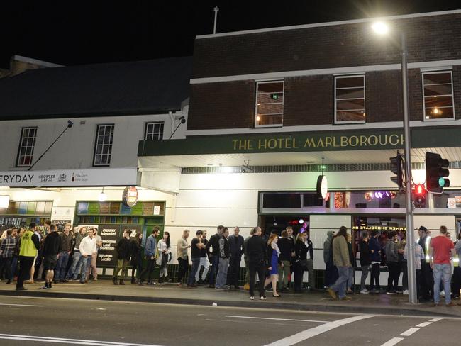 Newtown has been becoming more popular as a night spot as it remains outside the City lockout zone. Picture: Gordon McComiskie