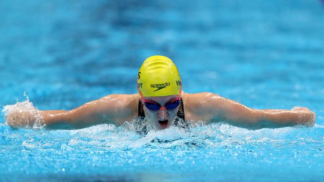 Isabella Vincent of Team Australia competes in the Women's 400m Freestyle S13 Heat 1 on day 3 of the Tokyo 2020 Paralympic Games at the Tokyo Aquatics Centre on August 27, 2021. Photo by Dean Mouhtaropoulos/Getty Images.