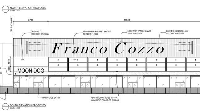 The plans aimed to retain the Franco Cozzo sign on the building in Footscray.