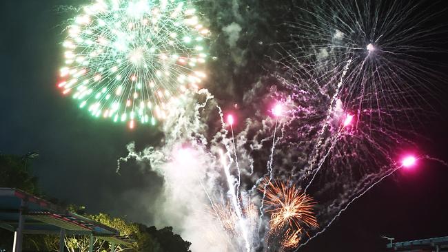 Fireworks will light up the sky over the Cairns Esplanade Lagoon for New Year’s Eve. Picture: Brendan Radke