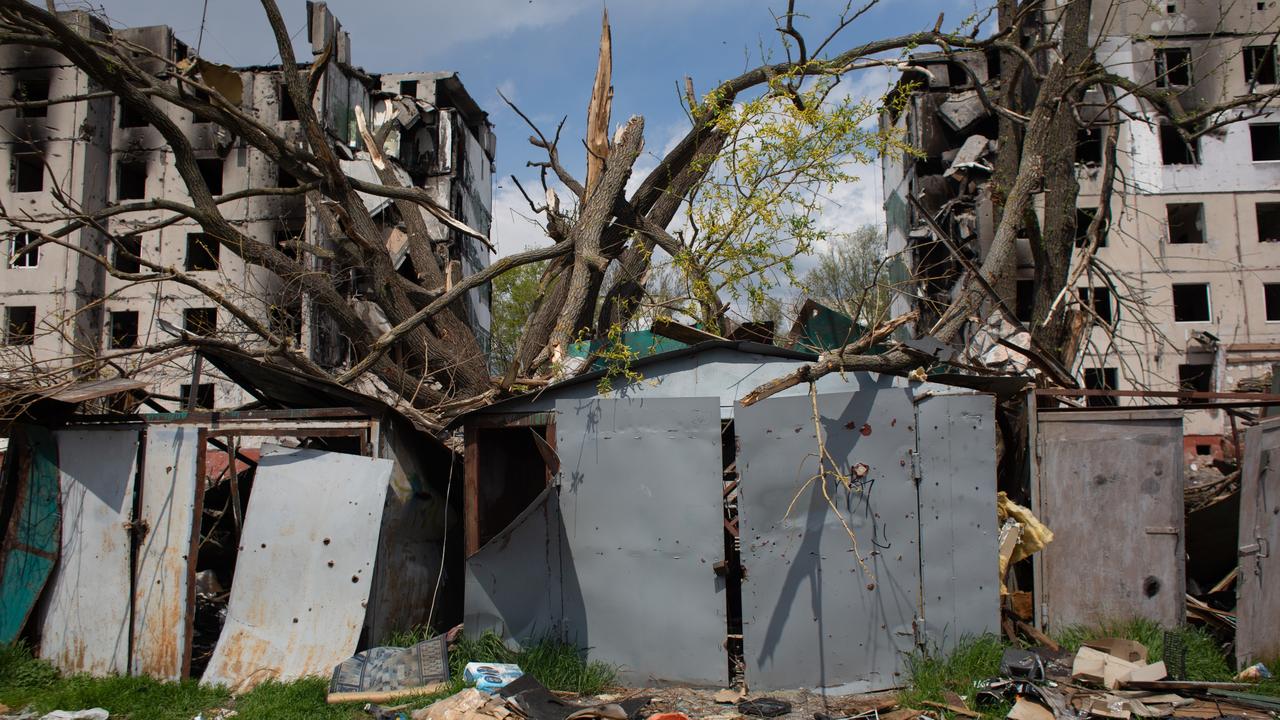 A view of a destroyed residential building in Borodyanka, Ukraine. Picture: Anastasia Vlasova/Getty Images