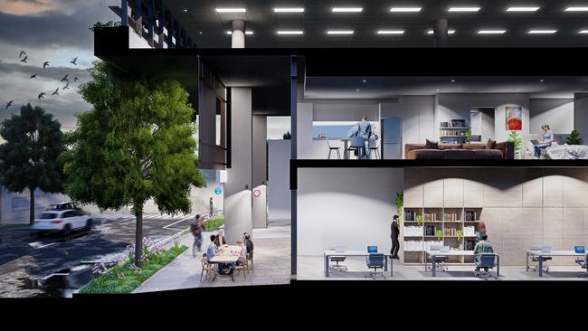 Artist impression of a SOHO (small office or home office) apartment being built at The York in Beenleigh.