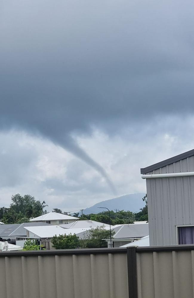 Funnel cloud seen from Gracemere on Tuesday morning. Photo: Kayla Wieden