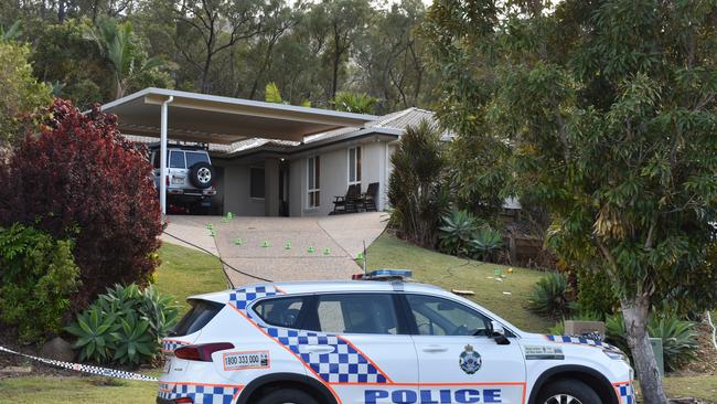 A single police car at the scene of where a woman was allegedly stabbed on the night of Sunday, September 3.