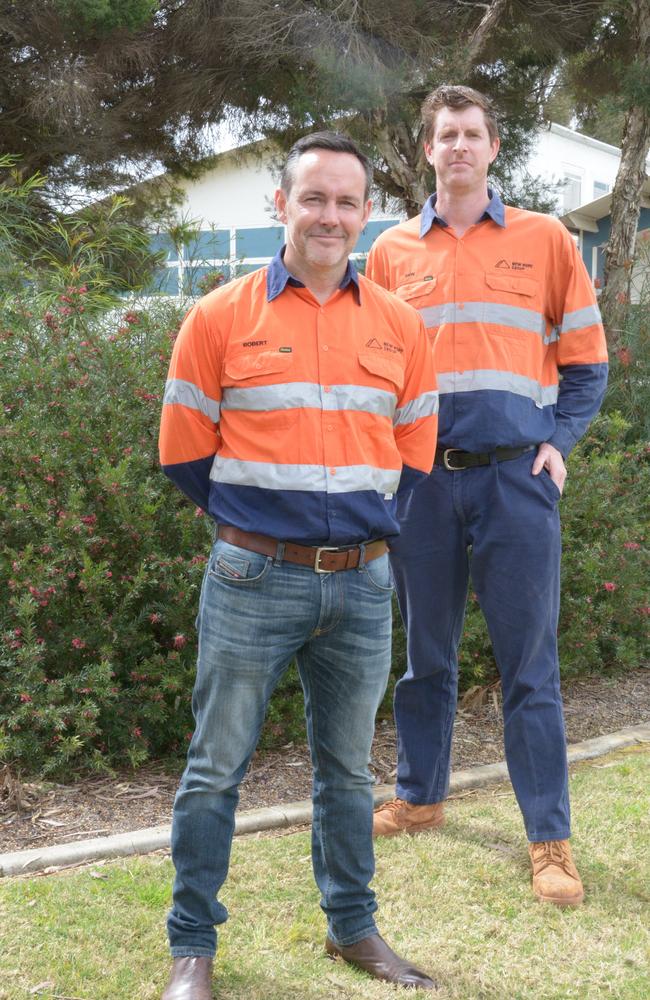 New Hope Group CEO Rob Bishop New and New Acland Mine General Manager Dave O’Dwyer.