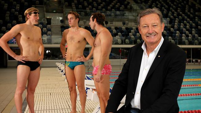 Swimming Australia president John Bertrand is leading the hunt for new technology to help the Australian swimming team succeed at the Tokyo Olympics in 2020. Picture: Stuart McEvoy.