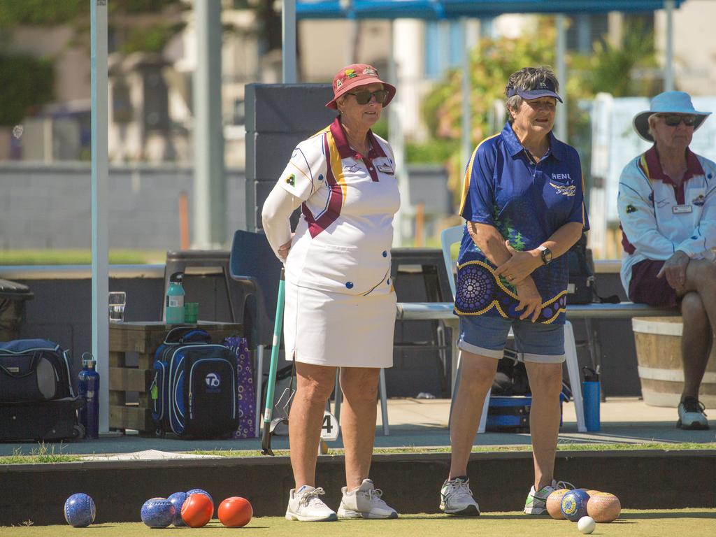 The ladies pairs lawn bowls will be played from 2pm at Broadbeach Bowls Club. Picture: Glenn Campbell