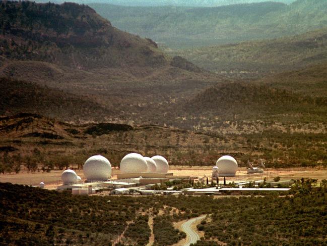 Undated photo. Pine Gap Australian and United States joint defence facility base near Alice Springs, Northern Territory.