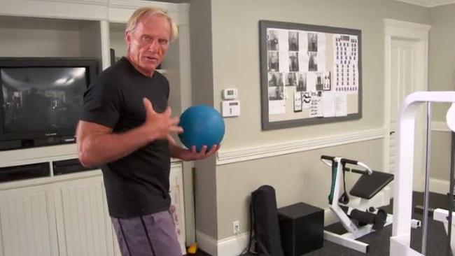 Greg Norman explains his 'medicine ball throw’ workout.