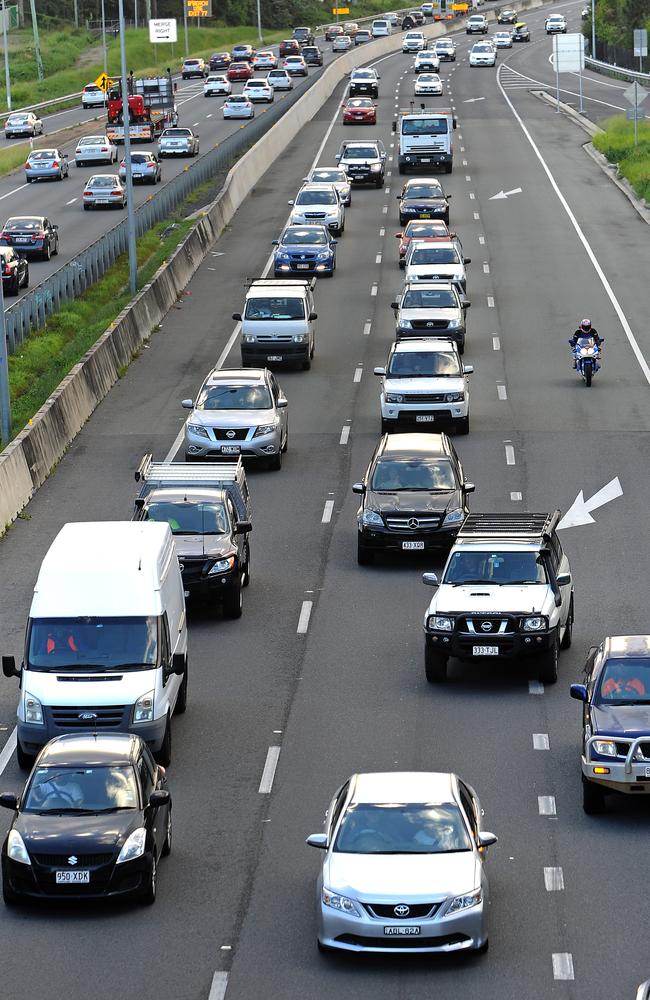 Somerset drive overpass, Robina where traffic is often blocked up due to roadworks. (AAP image, John Gass)