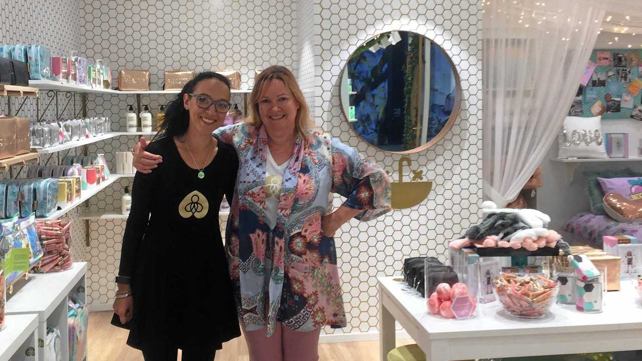 Harper Bee owner Janine Burford and her daughter Jess in the Grand Central store. Picture: Contributed