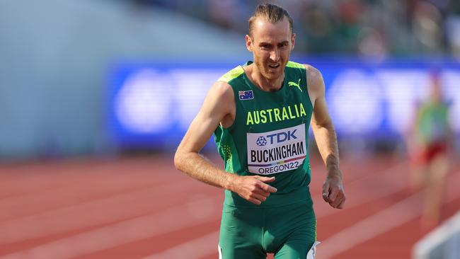 Ben Buckingham competing in the 2022 World Athletics Championships at Eugene, Oregon. Picture: Carmen Mandato