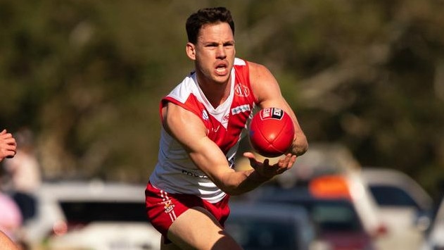 Jack Redden in action for Willunga against Mount Compass. Picture: Ashleigh Carey