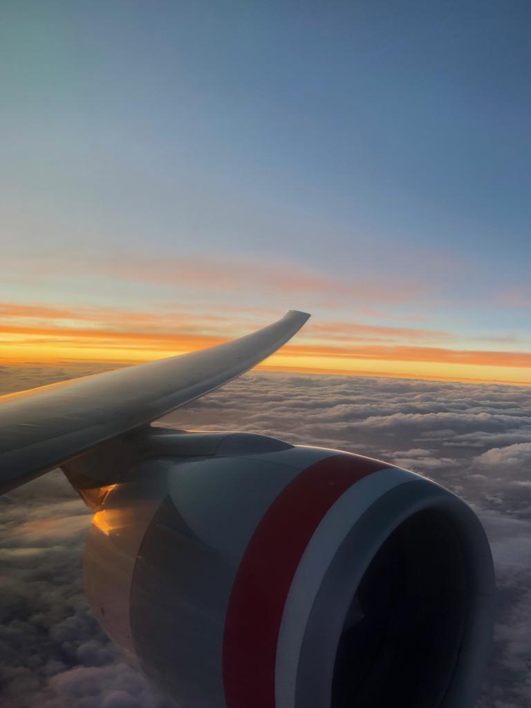 Cruising over the northern coast of Egypt. Picture: Virgin Australia