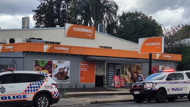 Police cars at the Foodworks store on Main Street, Park Avenue, on Sunday, October 2, 2022.