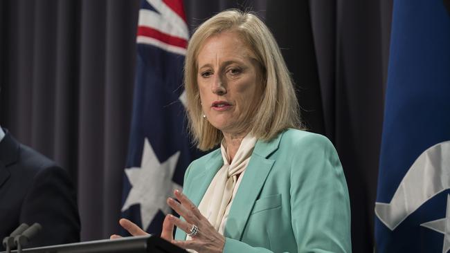 Finance Minister Katy Gallagher defended Treasury’s forecasts. Picture: NCA NewsWire / Martin Ollman