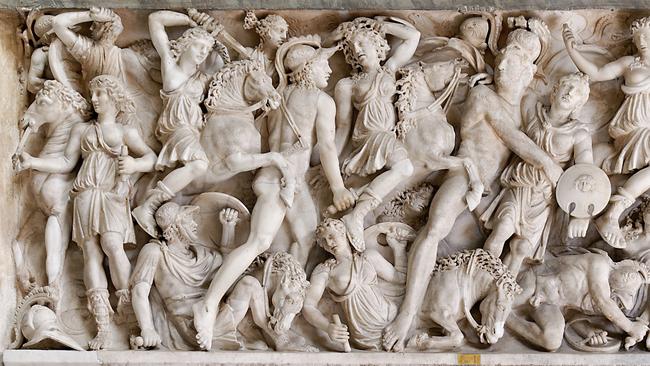 Battle of the sexes ... A frieze depicting a clash between Greek soldiers and mounted Amazon warriors. Source: Wikipedia