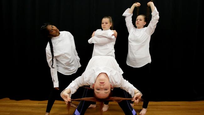 Ahrya Reddy, Lauren Dean, Abbey Tymmons and Makayla Jacobs in action.