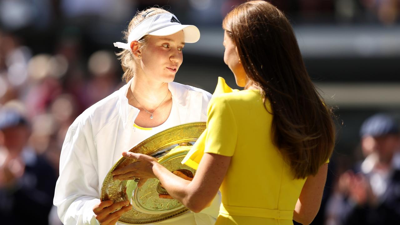 Catherine, The Duchess of Cambridge, awarded the winner her silverware. Picture: Clive Brunskill/Getty Images