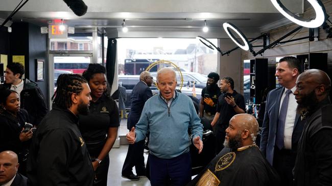 President Biden at the Regal Lounge. Picture: AFP/Getty Images