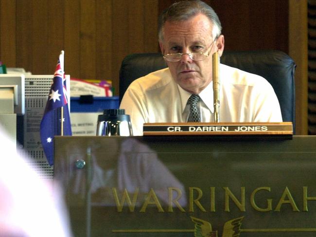 Darren Jones during a Warringah Council meeting in 2001. Picture: Tracee Lea