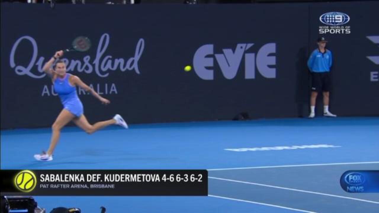 Sabalenka recovers to win Brisbane title