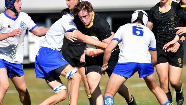 AIC First XV rugby between St Laurence's College and St Edmund's College Saturday May 27, 2023. Picture, John Gass