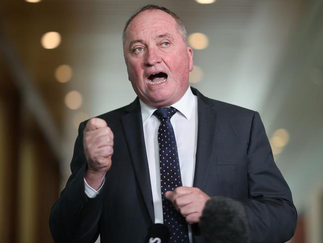 Barnaby Joyce said he had ‘no problems’ with a net-zero target that didn’t hurt regional Australia. Picture: Newswire/Gary Ramage.