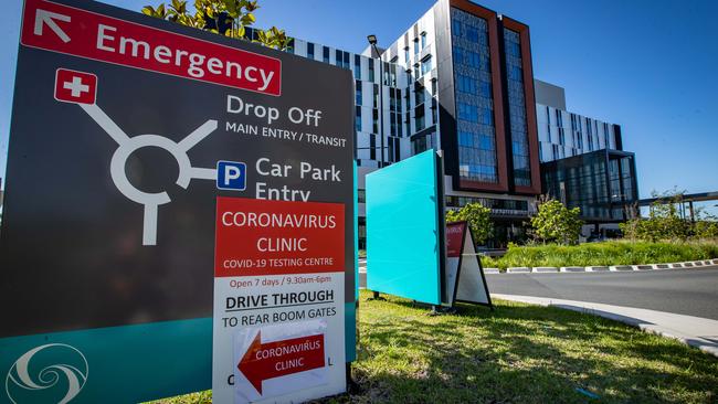 Northern Beaches Hospital in Frenchs Forest has a free car park for potential COVID-19 patients. Picture: Julian Andrews.