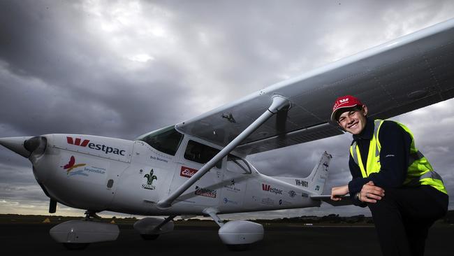 Tasmanian Bob Bramley, 16, has arrived safely in the NT. Picture: CHRIS KIDD