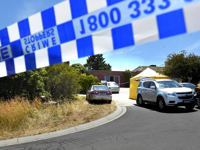 Police remain on the scene where it is believed explosives are at the property in Meadow Heights related to the Xmas Day terror plot. Multiple people in custody after a raid on the property overnight. Picture: Nicole Garmston