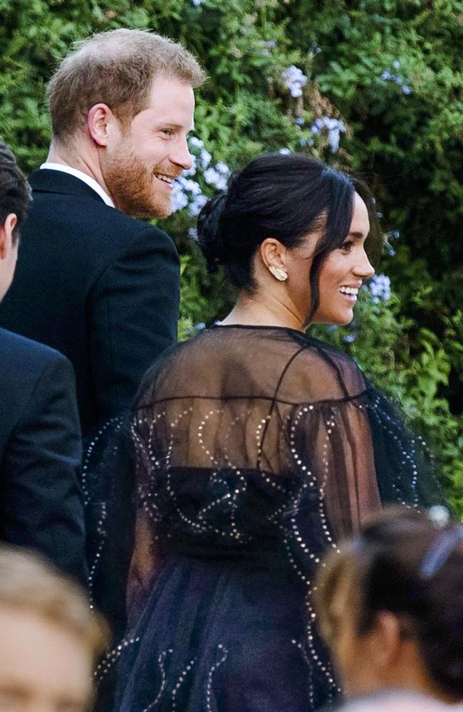 Meghan’s AU$16,400 dress. Picture: AP