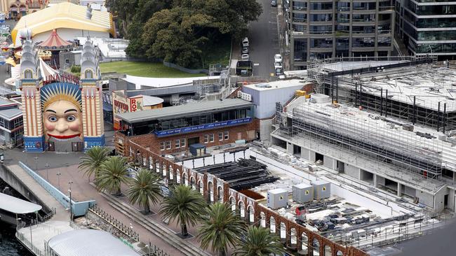 Construction work on the North Sydney Olympic Pool. Picture: John Appleyard