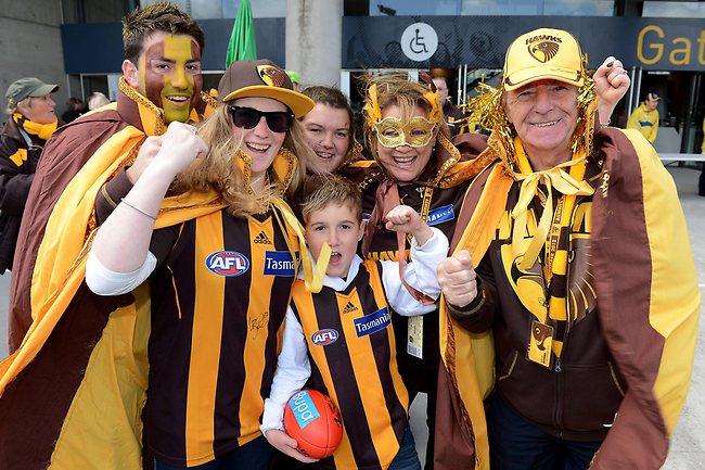 Family of Hawks supporters Picture: Jake Nowakowski