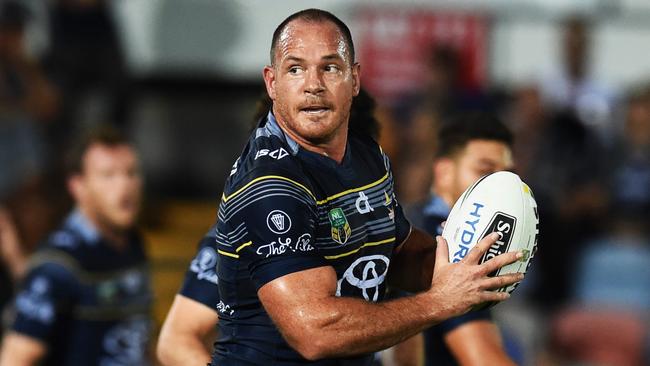 The North Queensland Cowboys v Manly Sea Eagles from 1300 Smiles Stadium, Townsville. Cowboys Matt Scott. Picture: Zak Simmonds