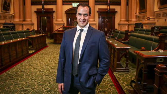 New Speaker of Parliament, Liberal MP Vincent Tarzia in the Lower House chamber. Picture: AAP / Mike Burton